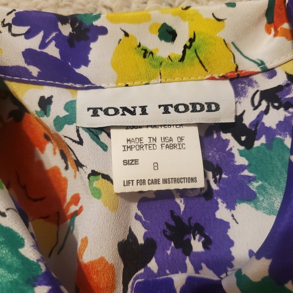 Vintage Toni Todd Belted Floral Dress - Picture 4 of 5